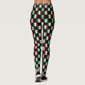 Geruit Italië Vlag Patroon Leggings (Achterkant)