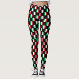 Geruit Italië Vlag Patroon Leggings