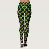 Geruit Jamaica-vlagpatroon Leggings (Achterkant)