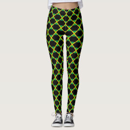 Geruit Jamaica-vlagpatroon Leggings