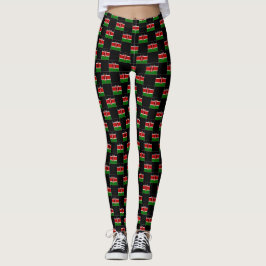 Geruit Keniaans vlagpatroon Leggings