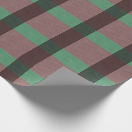 Geruit kerstinpakpapier cadeaupapier (Hoek)