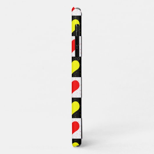 Geruit kleurrijk hartenpatroon Case-Mate iPhone case (Achterkant/links)