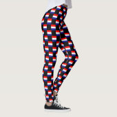 Geruit Kroatisch vlagpatroon Leggings (Rechts)