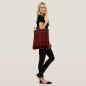 GERUIT LANDELIJK STREEPSPATROON ROOD TOTE BAG (Op model)