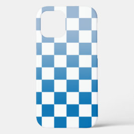 Geruit licht tot donkerblauw ombré patroon Case-Mate iPhone case