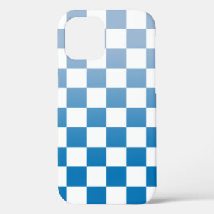 Geruit licht tot donkerblauw ombré patroon Case-Mate iPhone case