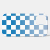 Geruit licht tot donkerblauw ombré patroon Case-Mate iPhone case (Achterkant (horizontaal))