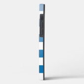 Geruit licht tot donkerblauw ombré patroon Case-Mate iPhone case (Achterkant / Links)