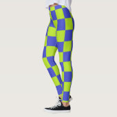 Geruit lichtgroen en blauw leggings (Links)