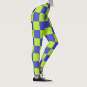 Geruit lichtgroen en blauw leggings (Rechts)