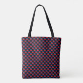 Geruit Liechtensteins vlagpatroon Tote Bag (Achterkant)