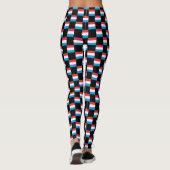 Geruit Luxemburgs vlagpatroon Leggings (Achterkant)