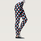 Geruit Luxemburgs vlagpatroon Leggings (Rechts)