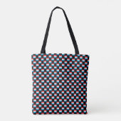 Geruit Luxemburgs vlagpatroon Tote Bag (Achterkant)