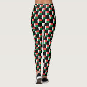 Geruit Madagaskar vlagpatroon Leggings (Achterkant)