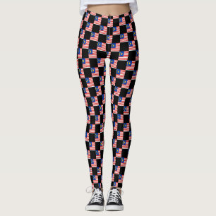 Geruit Maleisisch vlagpatroon Leggings