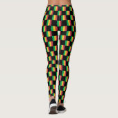 Geruit Mali-vlagpatroon Leggings (Achterkant)