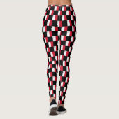 Geruit Malta-vlagpatroon Leggings (Achterkant)