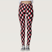 Geruit Malta-vlagpatroon Leggings (Voorkant)