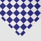 Geruit marinewit tissuepapier (Detail)