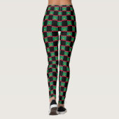 Geruit Mauritaans vlagpatroon Leggings (Achterkant)