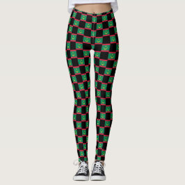 Geruit Mauritaans vlagpatroon Leggings
