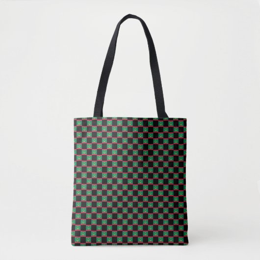 Geruit Mauritaans vlagpatroon Tote Bag (Voorkant)