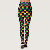 Geruit Mauritius Vlag Patroon Leggings (Achterkant)