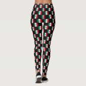 Geruit Mexicaans vlagpatroon Leggings (Achterkant)