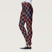 Geruit Mongolië Vlag Patroon Leggings (Links)