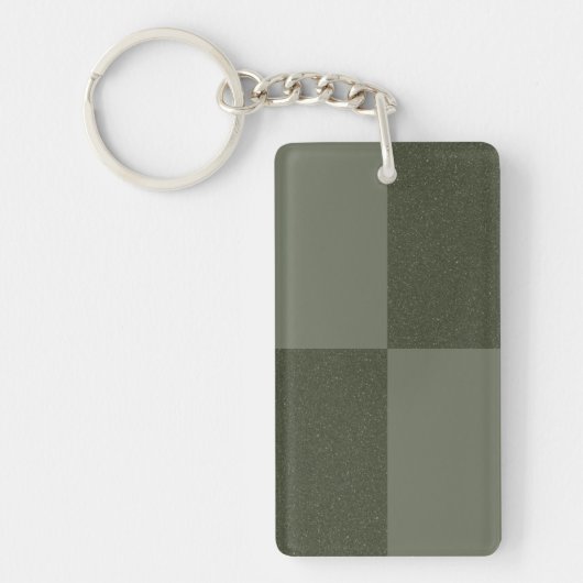Geruit mos groene acryl Sleutelhanger – aanpassen (Voorkant)