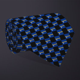 Geruit Nauru-vlagpatroon Stropdas