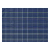 Geruit Navy Katoen Tafelkleed 52 "x7 (Voorkant (Horizontaal))