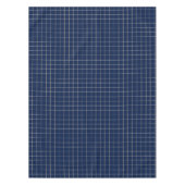 Geruit Navy Katoen Tafelkleed 52 "x7 (Voorkant)