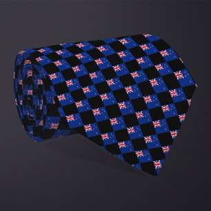Geruit Nieuw-Zeelandse vlag patroon Stropdas