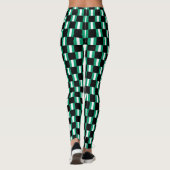 Geruit Nigeriaans vlagpatroon Leggings (Achterkant)