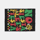 Geruit No Siesta Let's Fiesta Grappig Cinco de Ma Fleece Deken (Voorkant (Horizontaal))