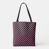 Geruit Noord-Korea vlag patroon Tote Bag (Achterkant)