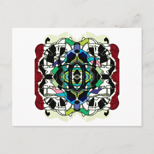 Geruit ontwerp briefkaart (Voorkant)