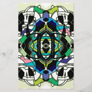 Geruit ontwerp briefpapier