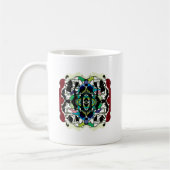 Geruit ontwerp koffiemok (Links)