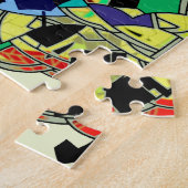 Geruit ontwerp legpuzzel (Zijkant)