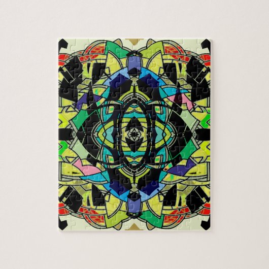 Geruit ontwerp legpuzzel (Verticaal)