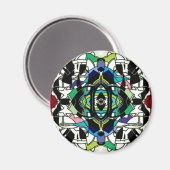 Geruit ontwerp magneet (Voorkant / Achterkant)