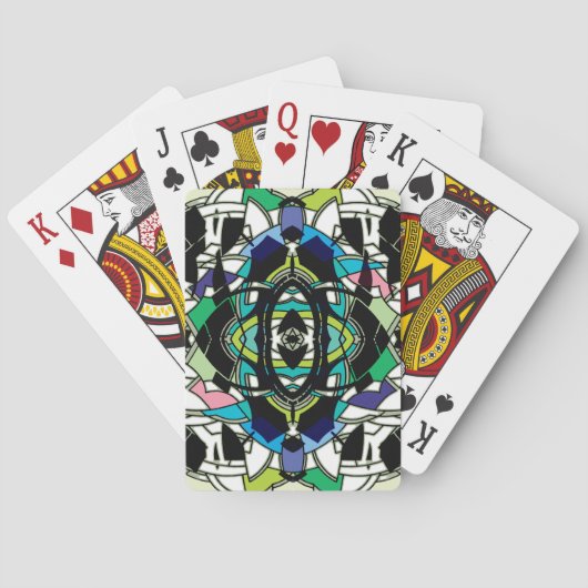 Geruit ontwerp pokerkaarten (Achterkant)