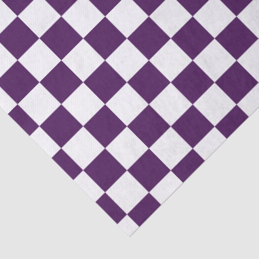 Geruit Paarse Wit Tissuepapier (Detail)