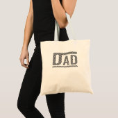 geruit papa zwart wit grappig papa vader dag tote bag (Voorkant (product))