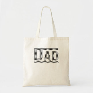 geruit papa zwart wit grappig papa vader dag tote bag