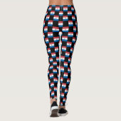 Geruit Paraguayaans vlagpatroon Leggings (Achterkant)